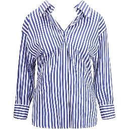 Blue Cotton Pattern Shirt