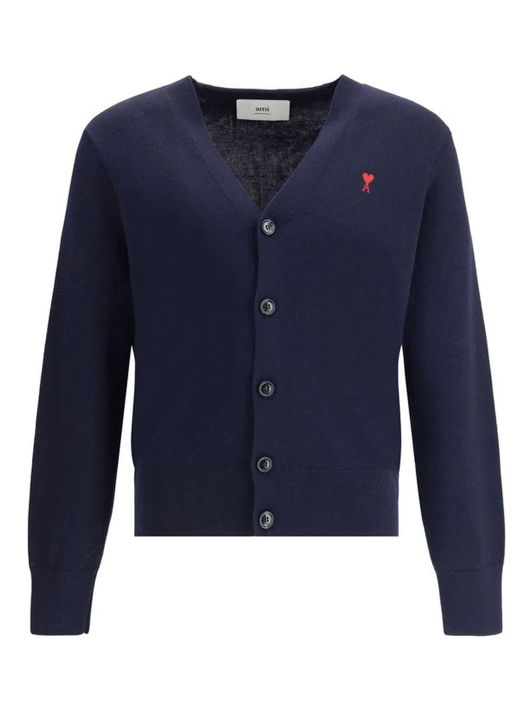Blue Wool Cardigan