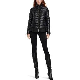 DOWN JACKET WITH RUFFLES