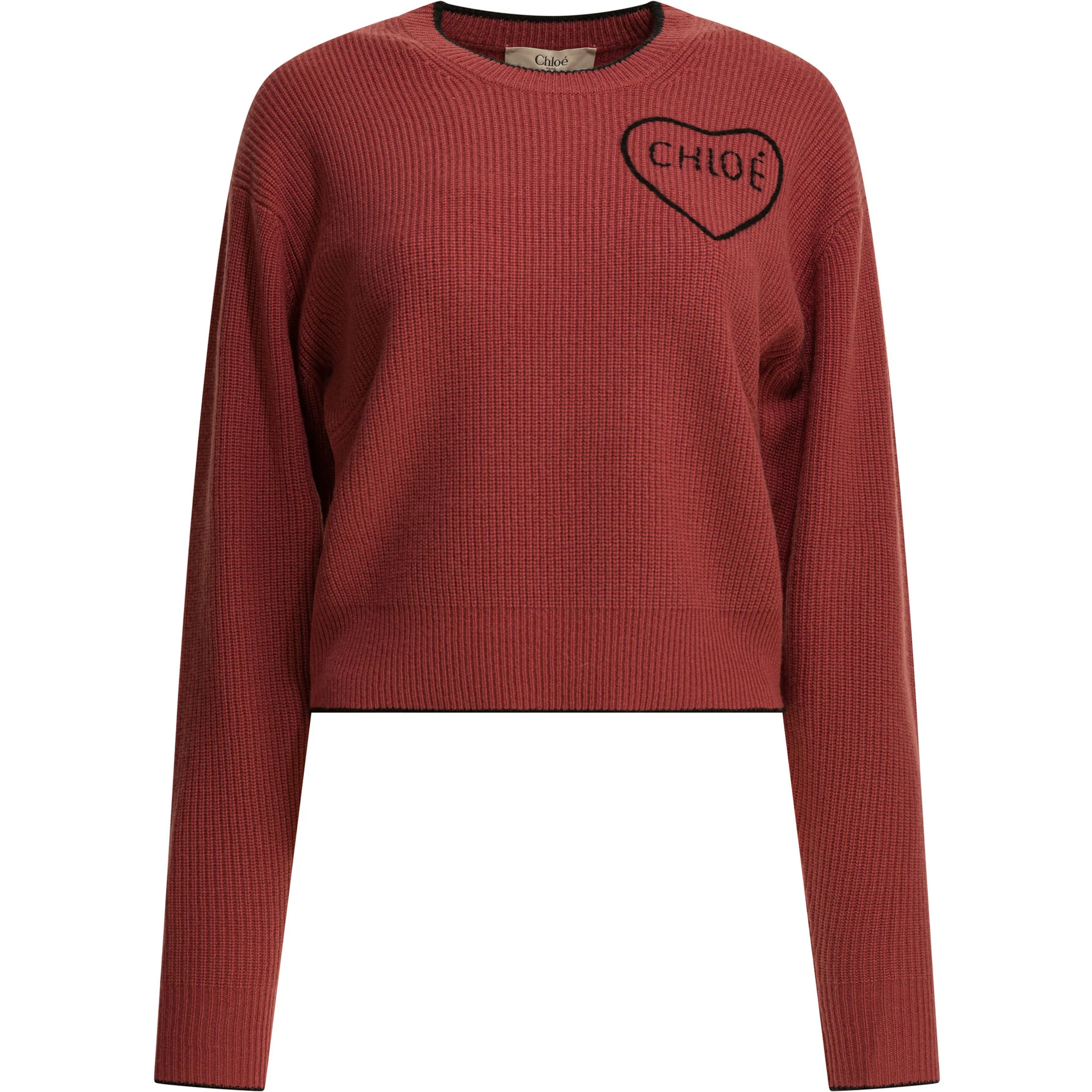 Wool and cashmere crewneck knitwear with logo