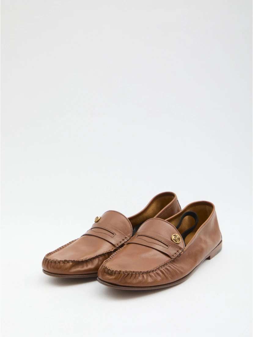 Medusa leather loafers