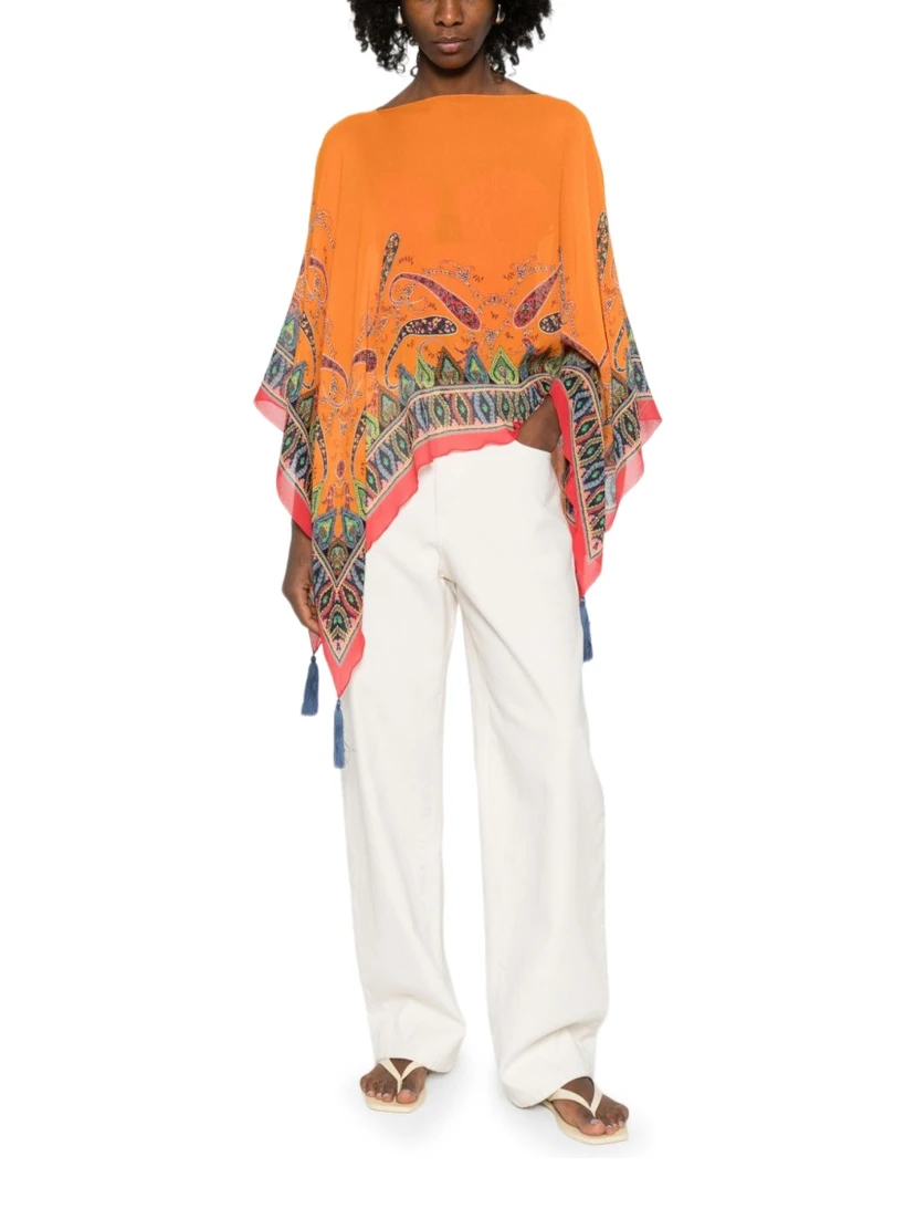 CAPE WITH PAISLEY PATTERN