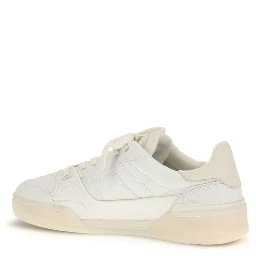 White Calf Leather Bos Taurus Low Top Sneakers