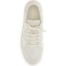 White Calf Leather Bos Taurus Low Top Sneakers