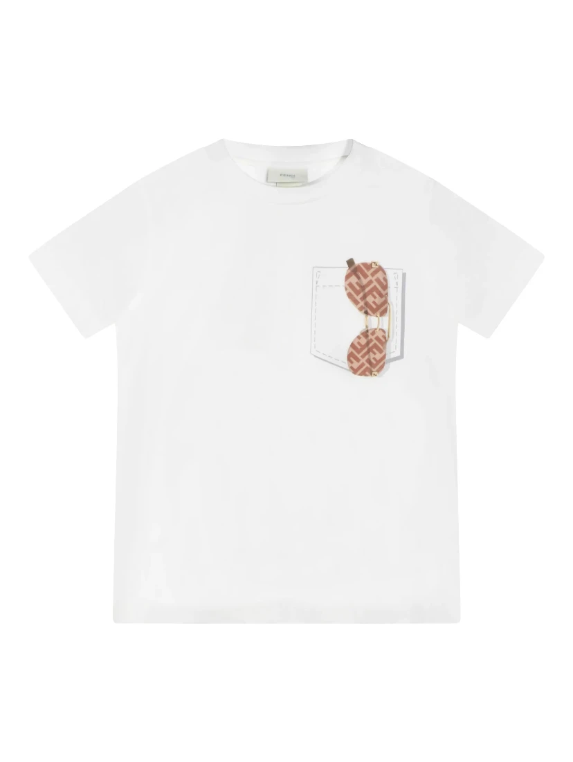 FENDI KIDS T-shirts and Polos White