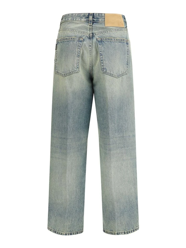 Blue Cotton Straight-Leg Jeans alternative