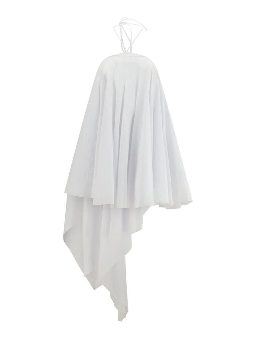 White Cotton Casual Dress