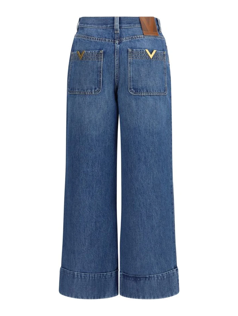 Blue Cotton Jeans Denim