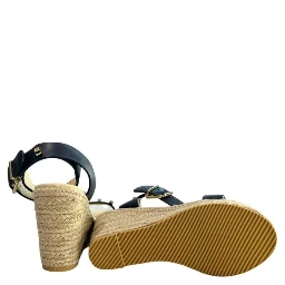 Blue Leather Women's Platform Sandal