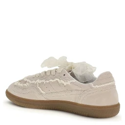 Beige Calf Leather Bos Taurus Low Top Sneakers