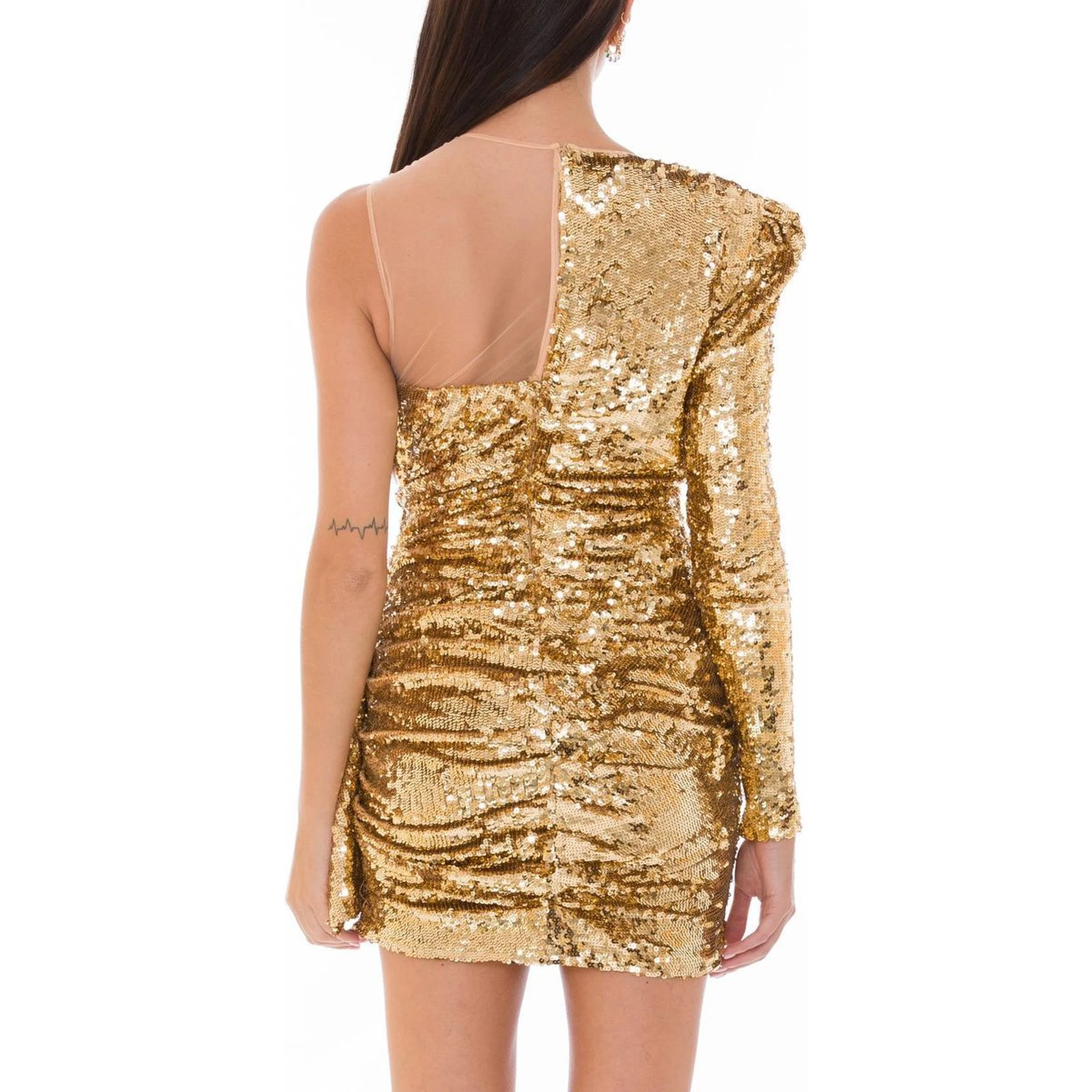 Bicolor Polyamide Short Dress