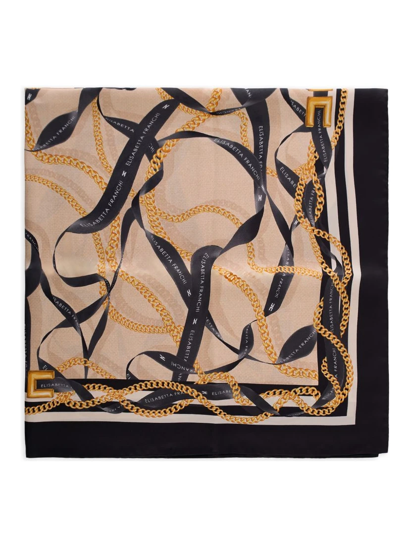 Elisabetta Franchi Scarfs Beige