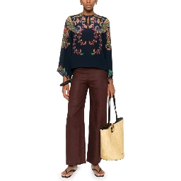 FLORAL PAISLEY PRINT BLOUSE