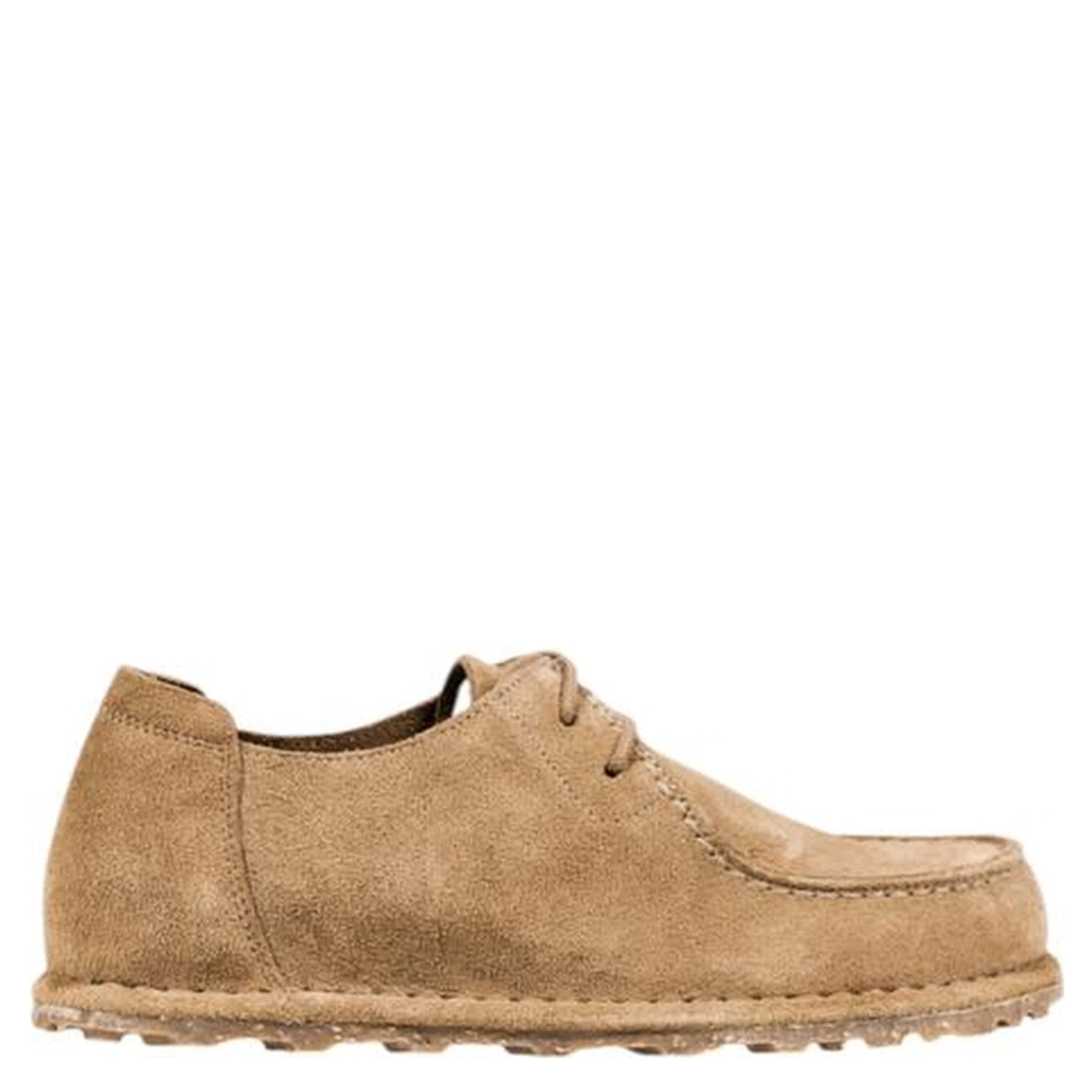 Gray Suede Leather Lace-Up Boots