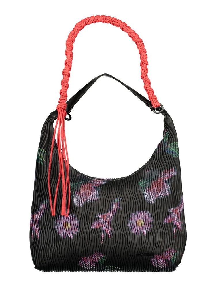 Nero Polyurethane Women Handbag