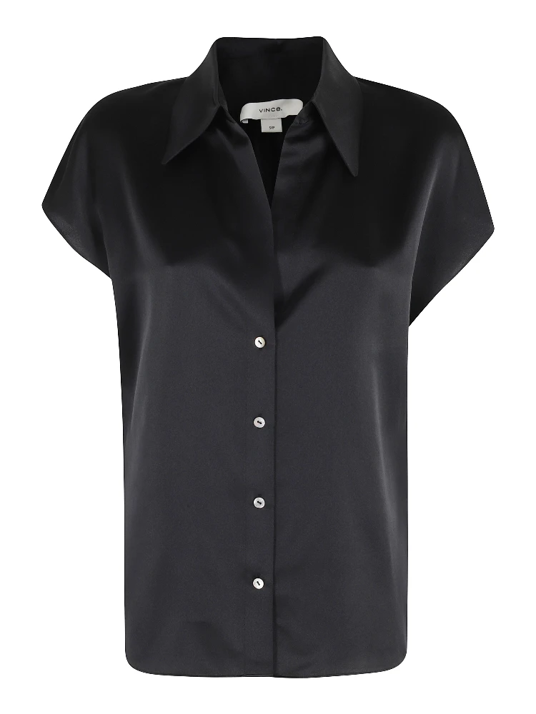 CAP SLV RUCHED BK BLOUSE