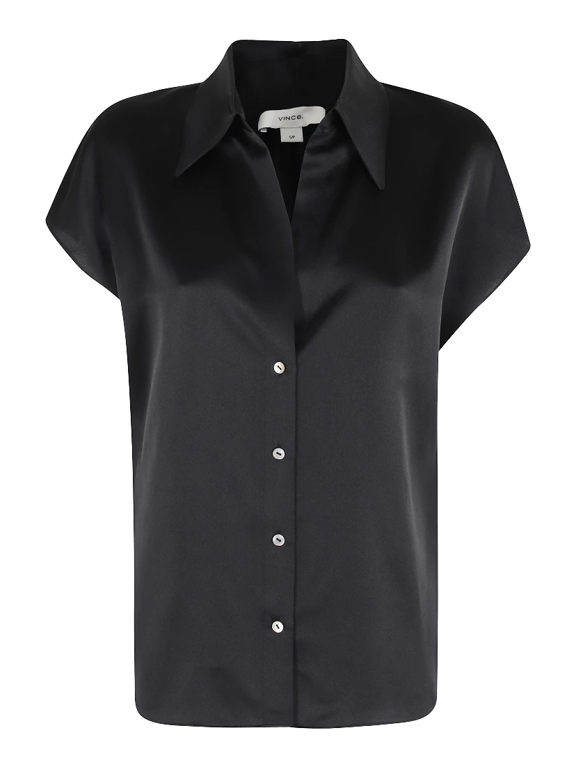 CAP SLV RUCHED BK BLOUSE
