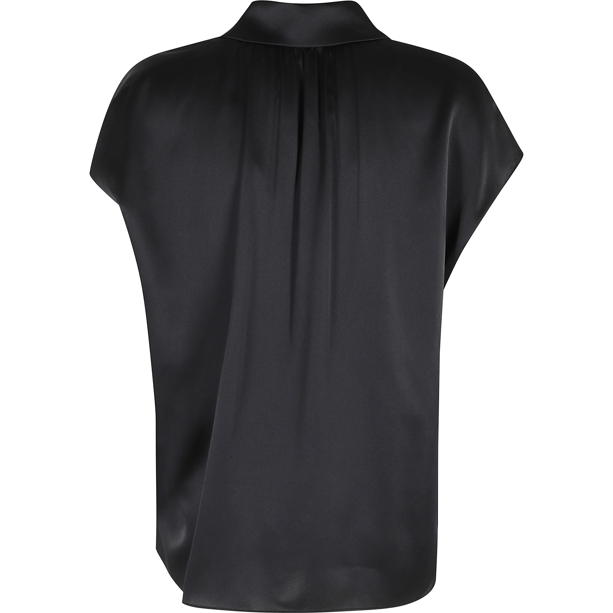 CAP SLV RUCHED BK BLOUSE