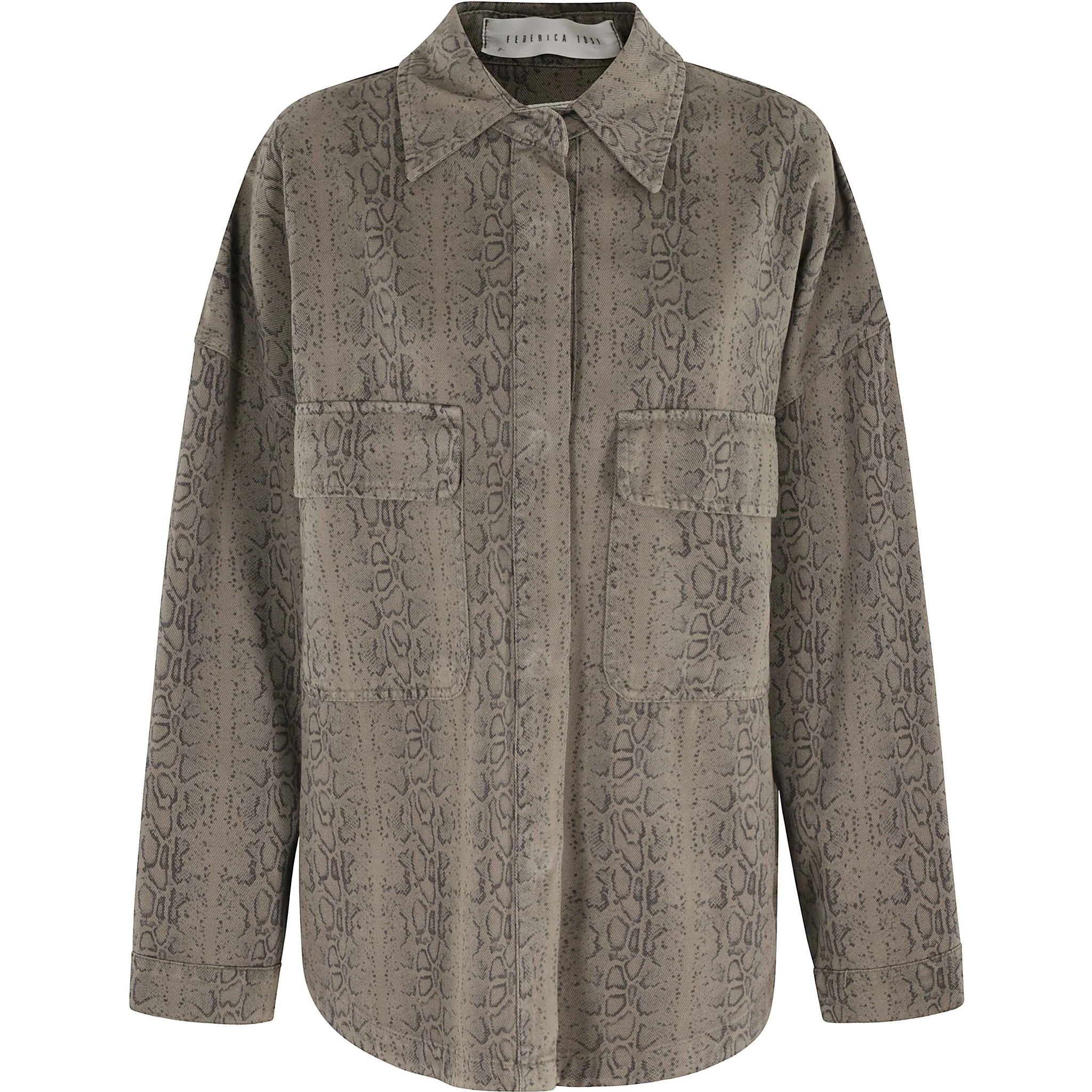 GIACCA CAMICIA DENIM PITONATO