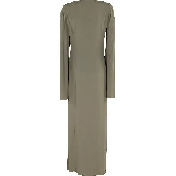 ABITO LUNGO CON DRAPPEGGIO CREPE DE CHINE