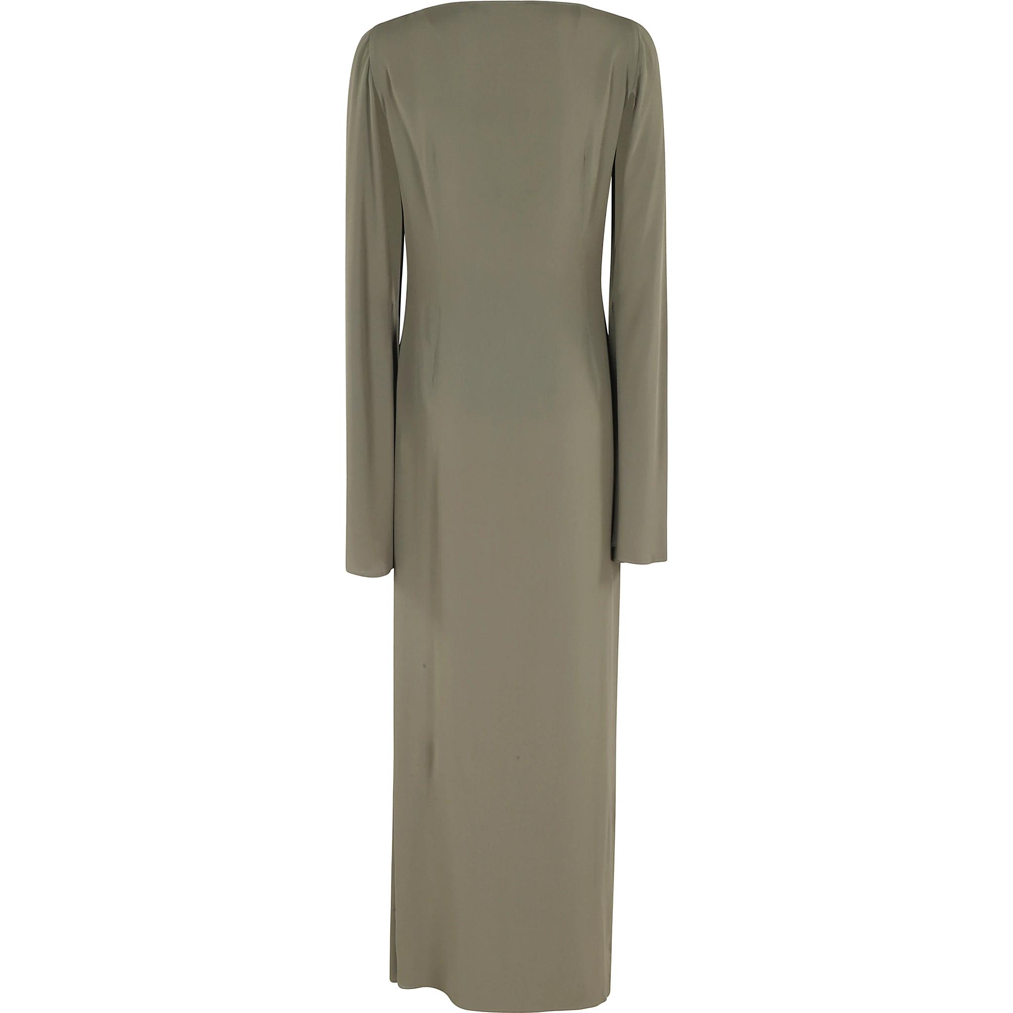 ABITO LUNGO CON DRAPPEGGIO CREPE DE CHINE
