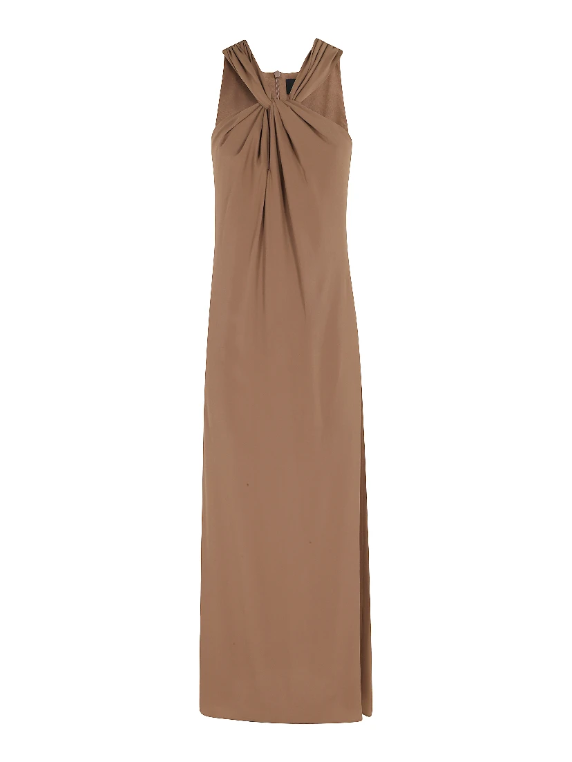 ABITO CON NODO INCROCIATO CREPE DE CHINE