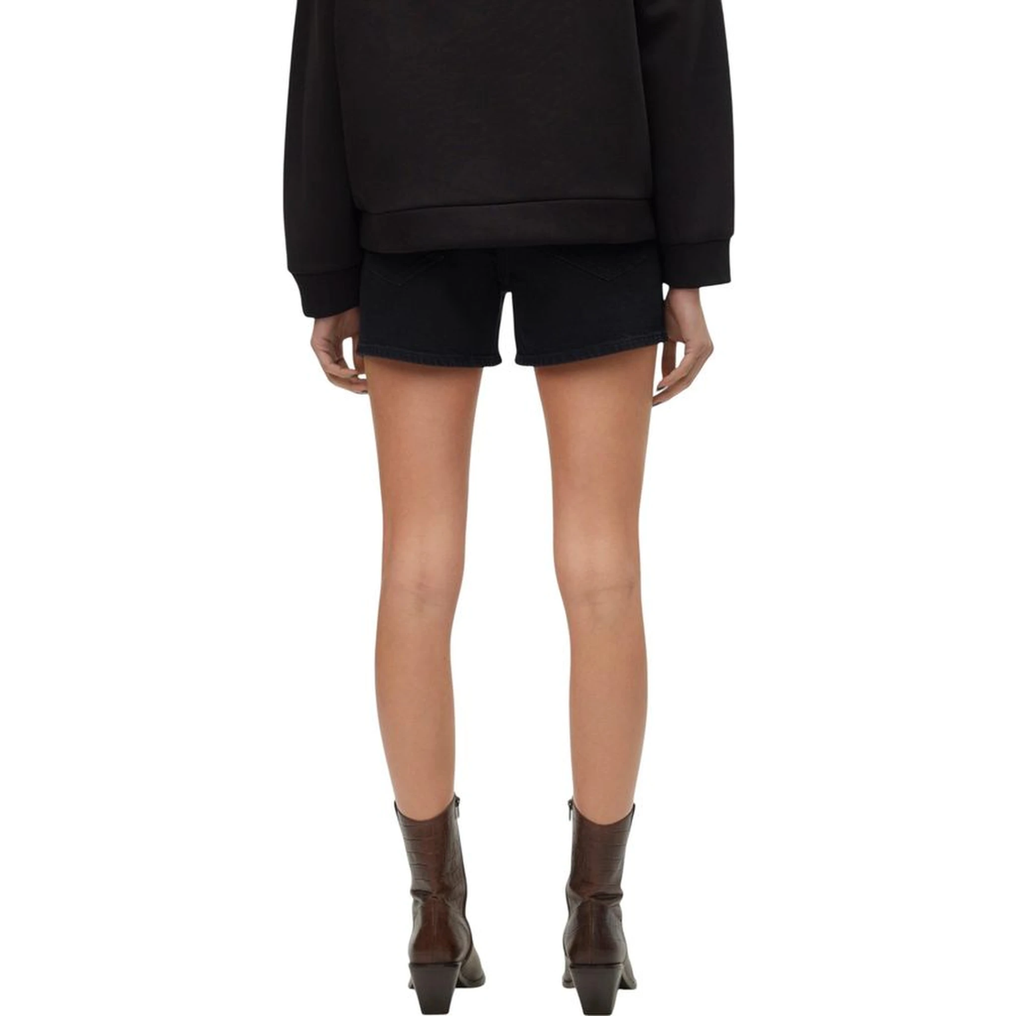 Black Cotton Shorts