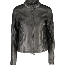 Black Polyester Women Jacket