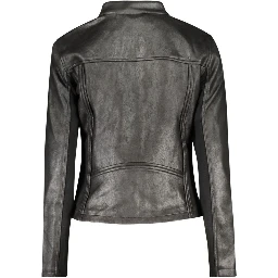 Black Polyester Women Jacket