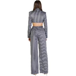 Gray Polyester Jumpsuit