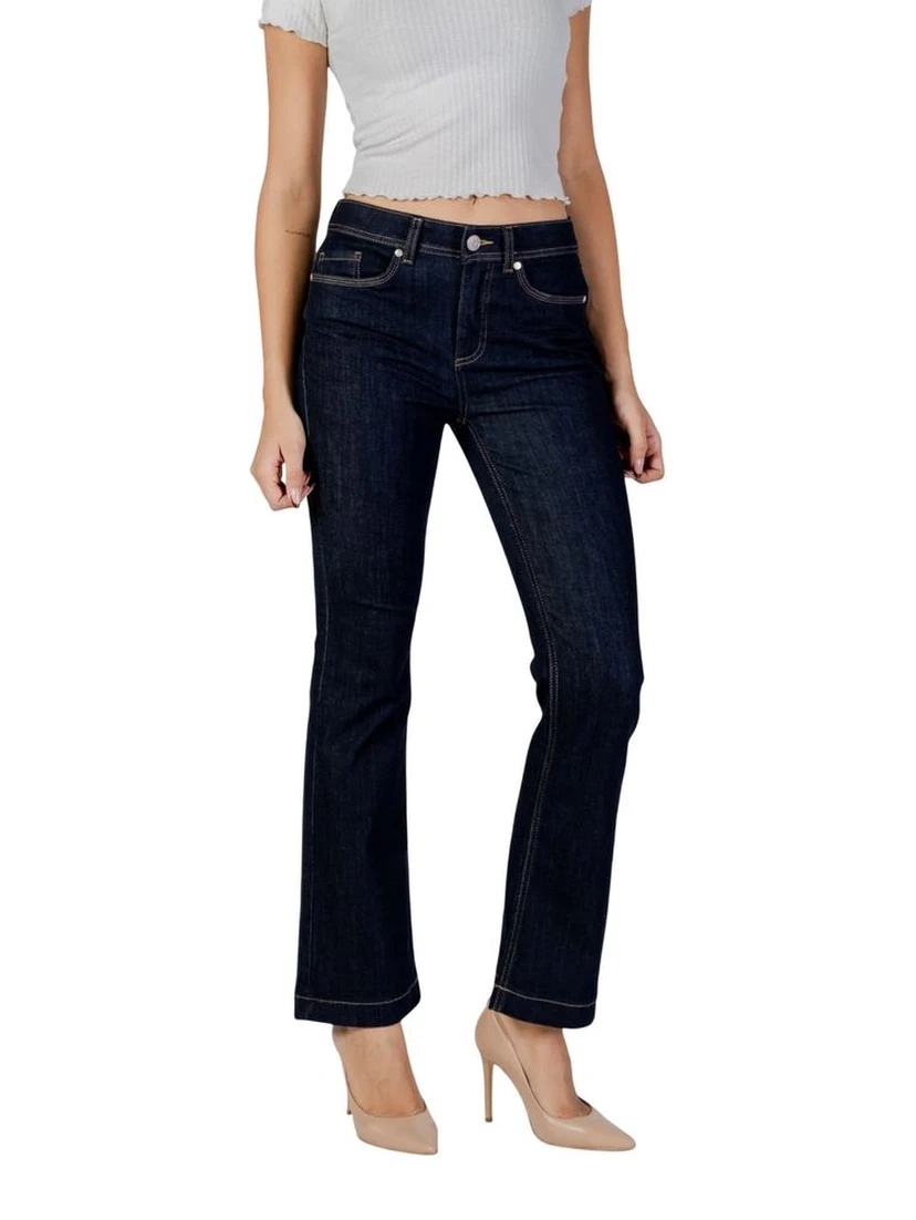Blue Cotton Skinny Jeans