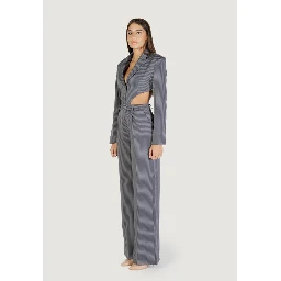 Gray Polyester Jumpsuit