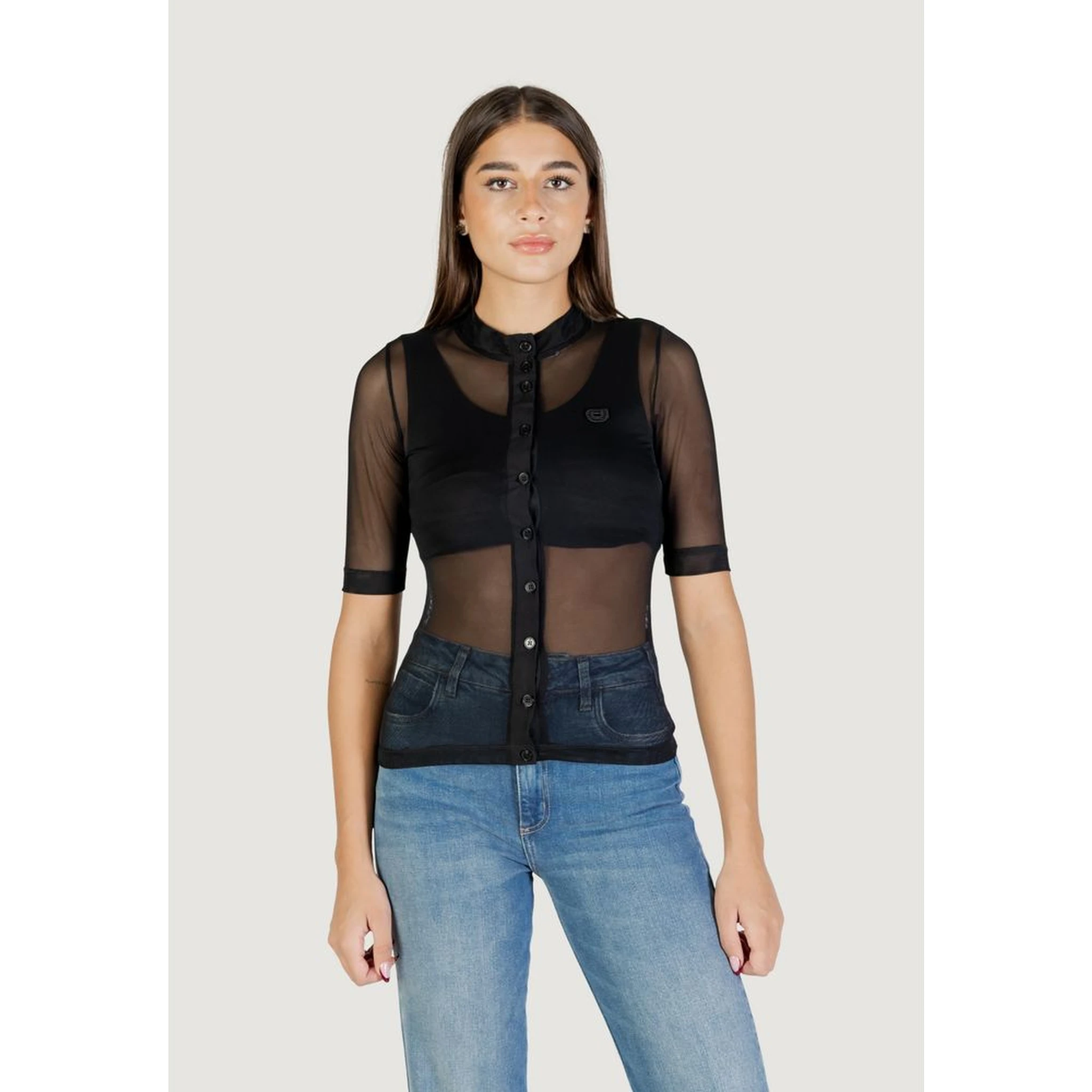 Black Polyester Blouse