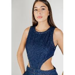 Blue Cotton Jumpsuit