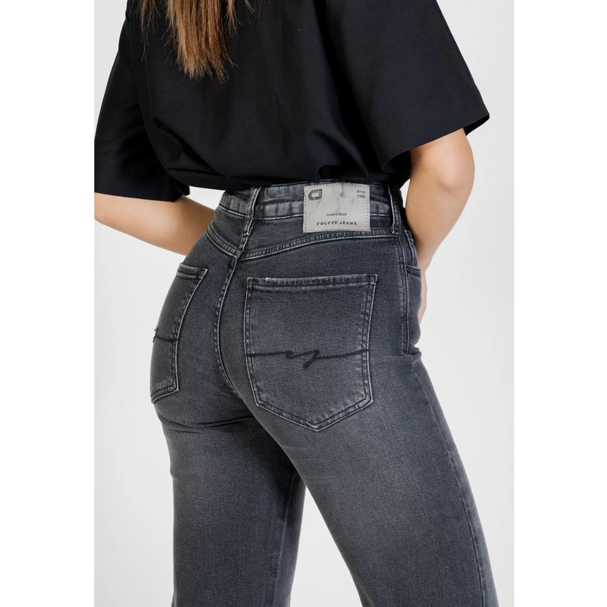 Black Cotton Skinny Jeans