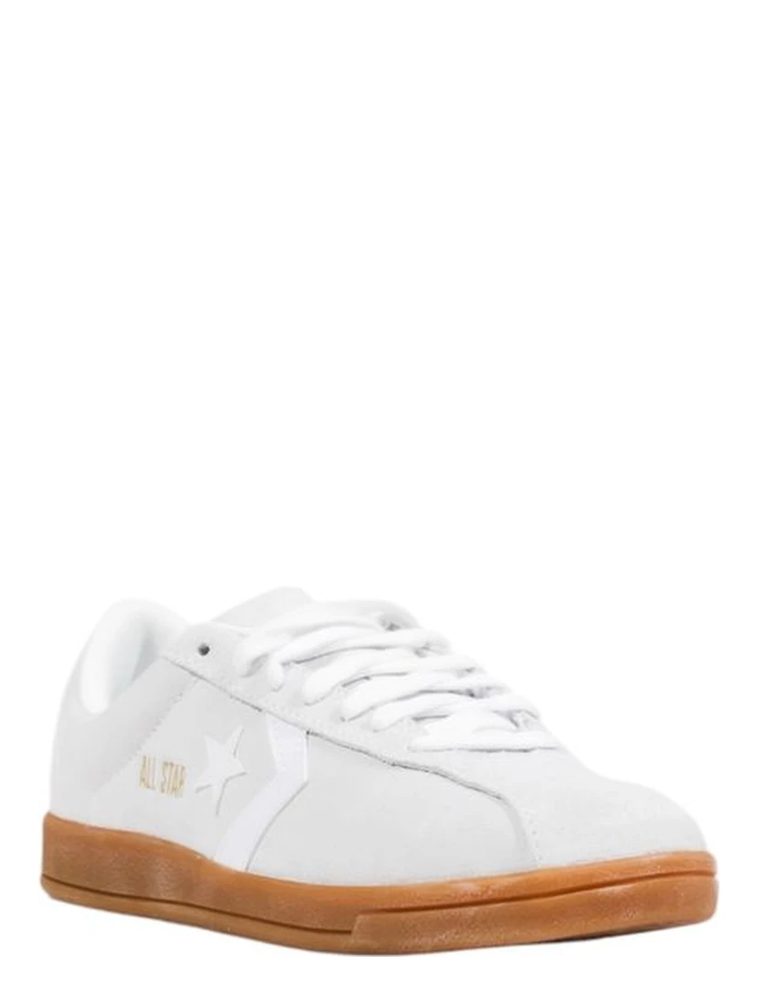 White Leather Low Top Sneakers