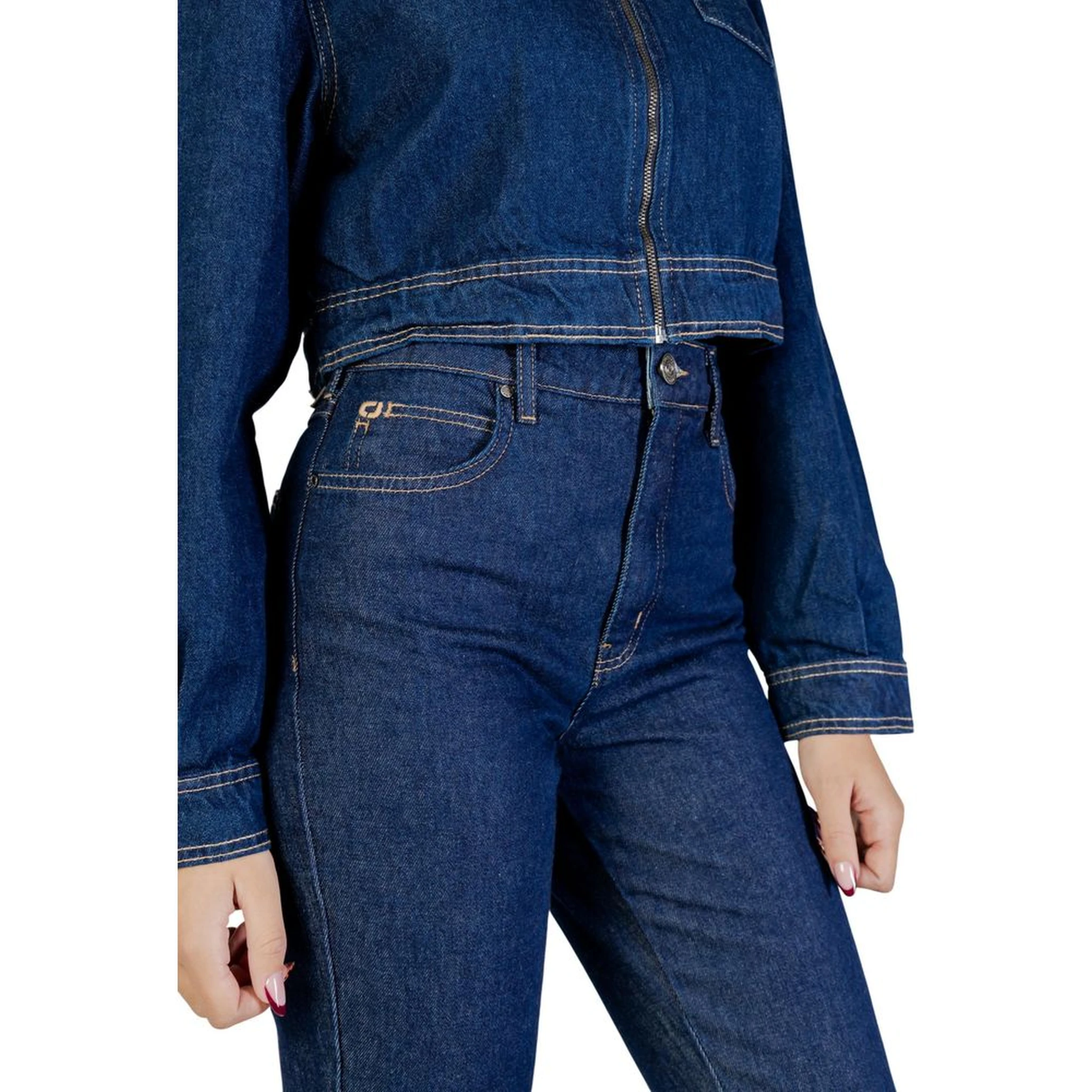 Blue Cotton Skinny Jeans
