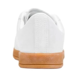 White Leather Low Top Sneakers