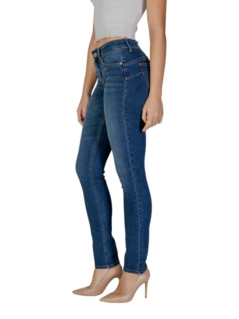 Blue Cotton Skinny Jeans