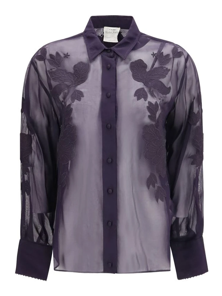 Blue Viscose Blouse
