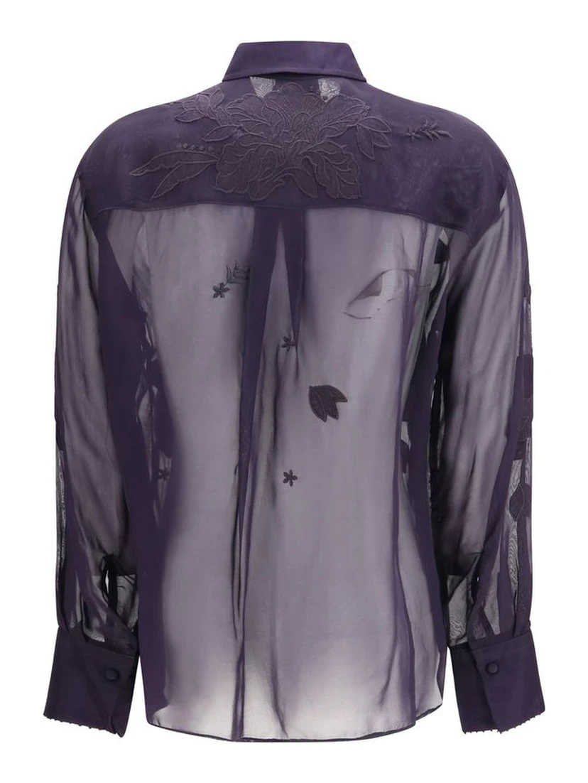 Blue Viscose Blouse