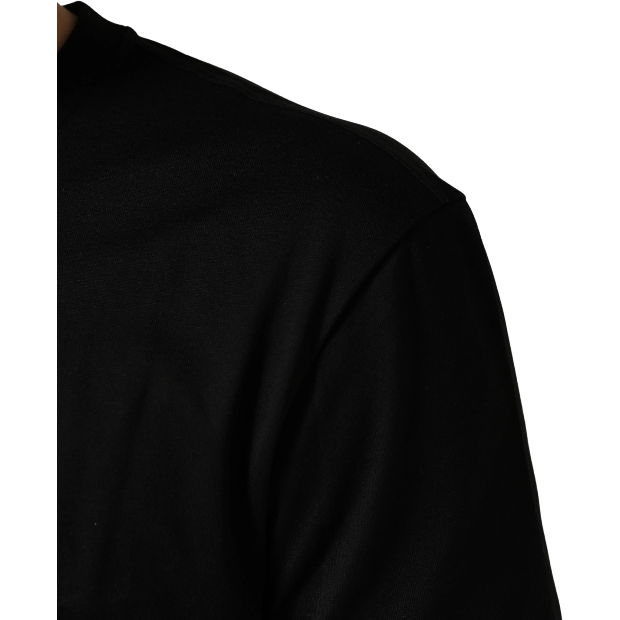 Black Logo DG Print Cotton Crew Neck T-shirt