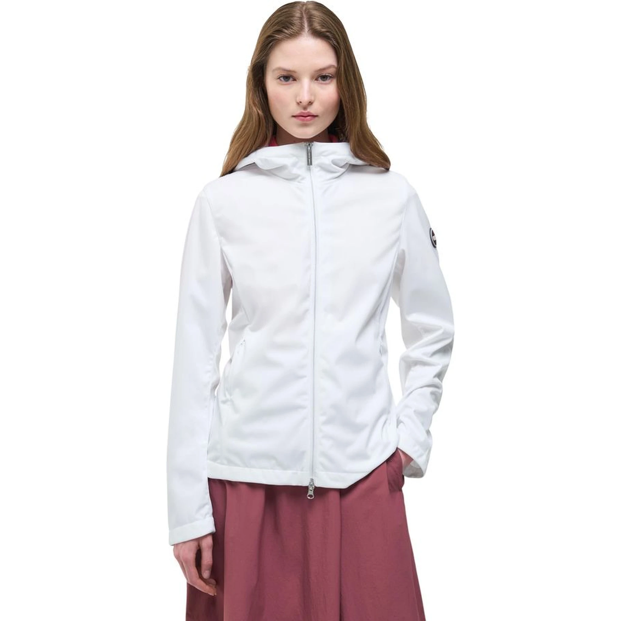 White Polyester Shell Jacket