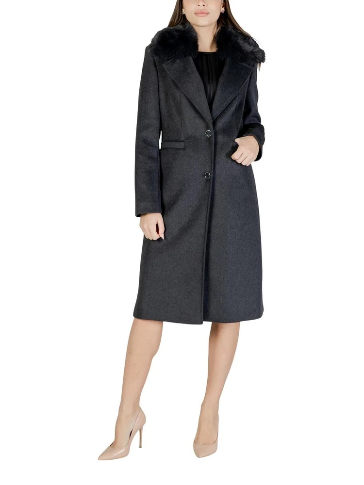 Gray Polyester Coat