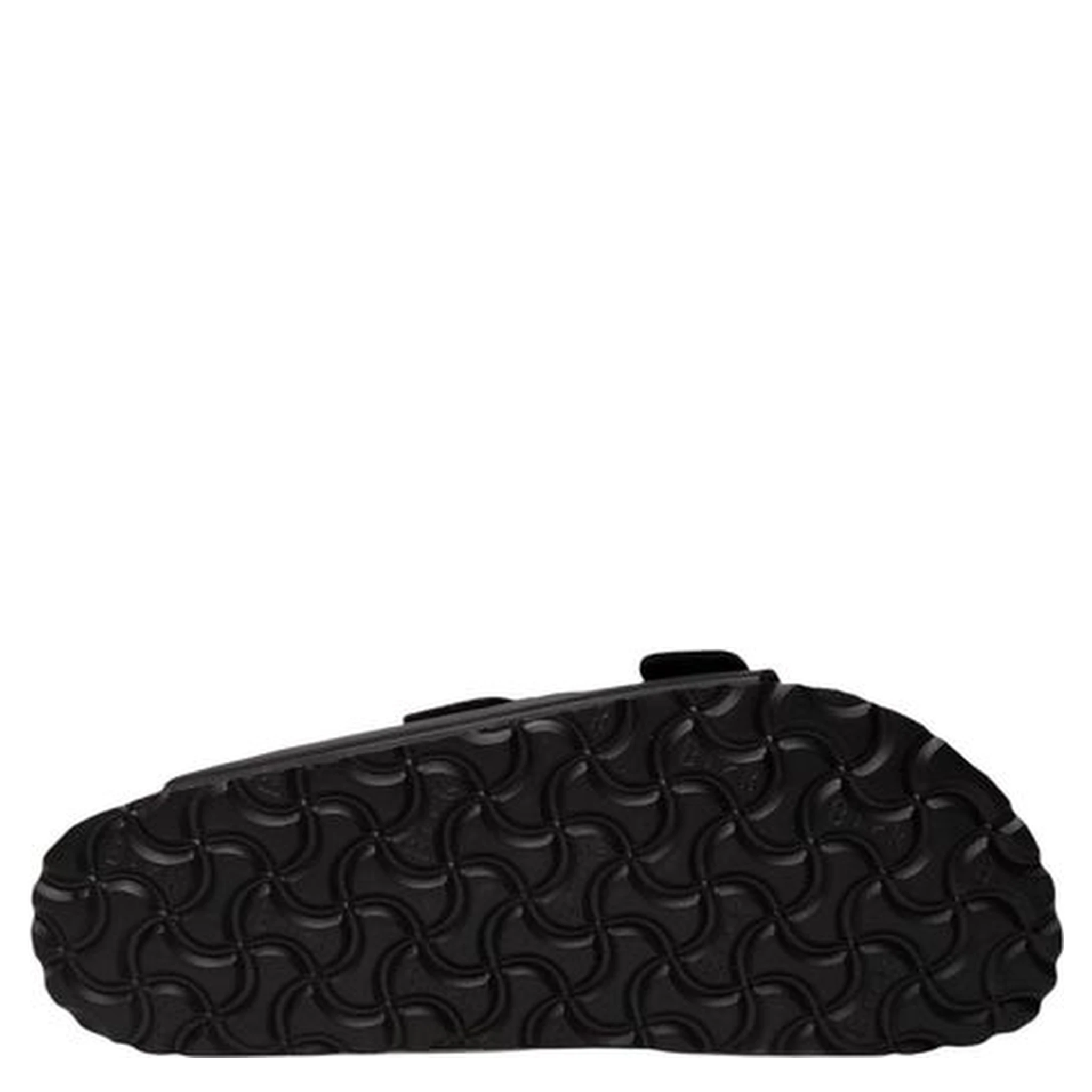 Black Synthetic Flat Sandals