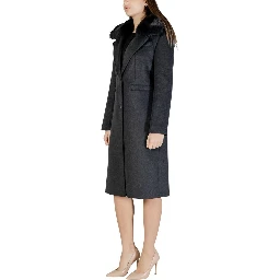 Gray Polyester Coat