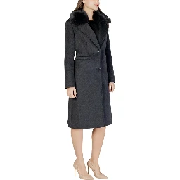 Gray Polyester Coat