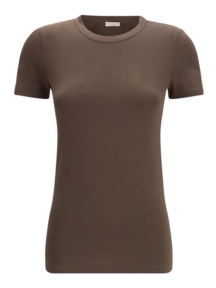 Brown Cotton T-Shirt