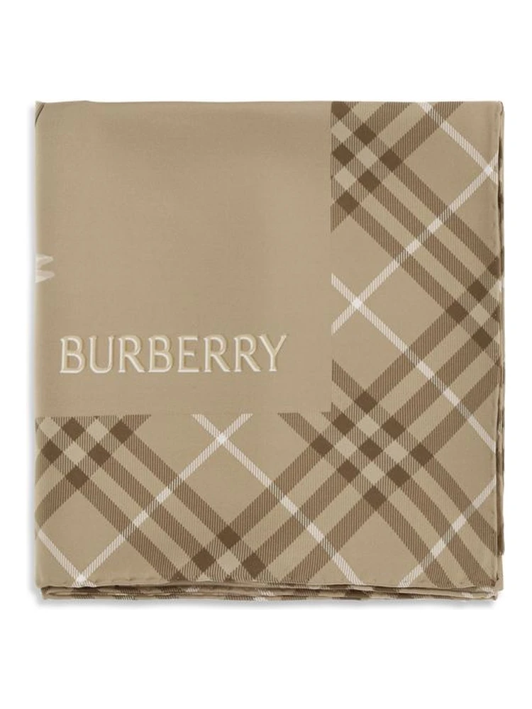 Beige Silk Scarf