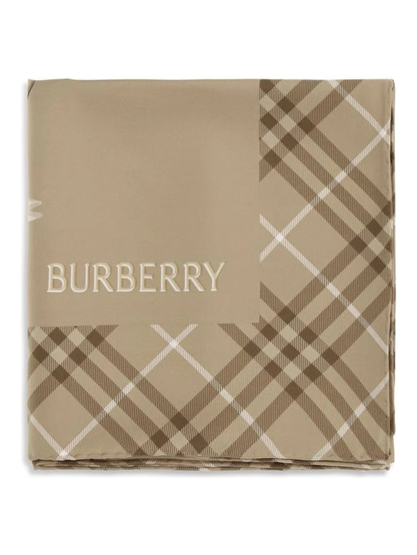 Beige Silk Scarf